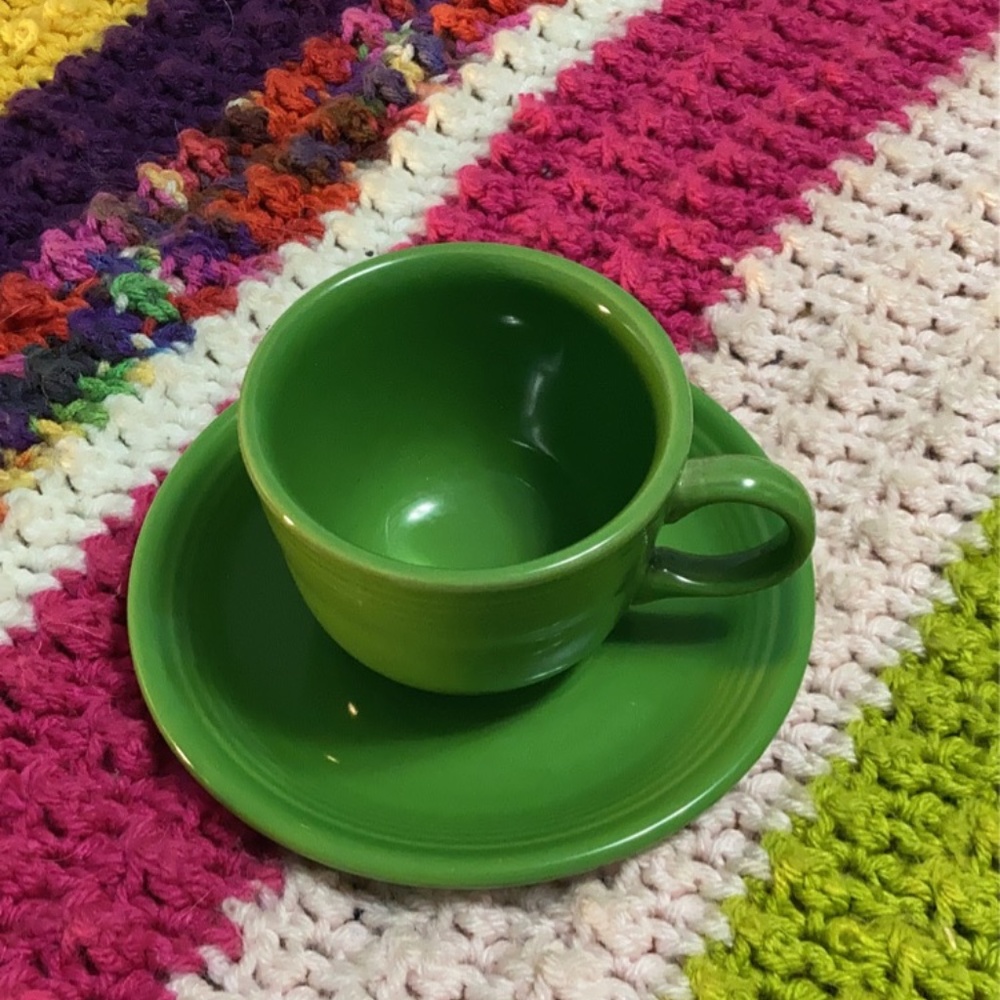 Fiesta Shamrock Teacup and Saucer